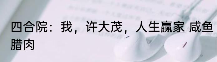 四合院：我，许大茂，人生赢家 咸鱼腊肉