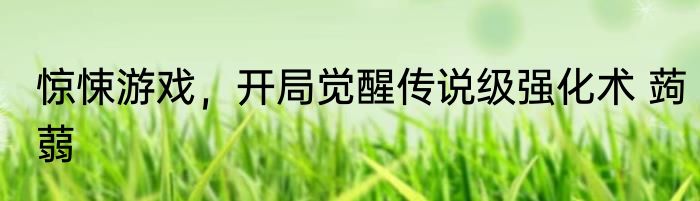 惊悚游戏，开局觉醒传说级强化术 蒟蒻