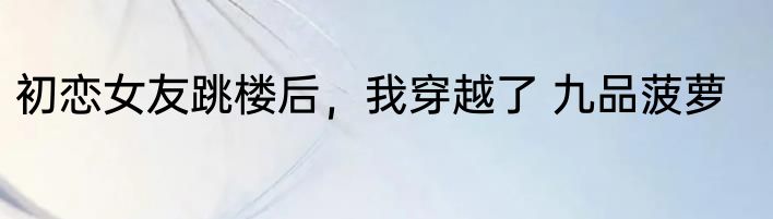 初恋女友跳楼后，我穿越了 九品菠萝
