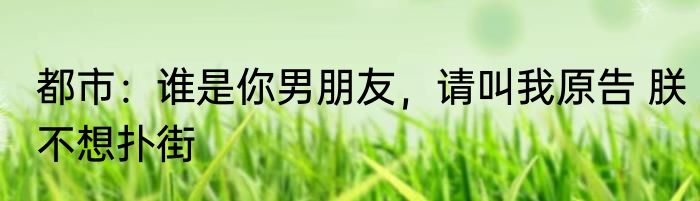 都市：谁是你男朋友，请叫我原告 朕不想扑街