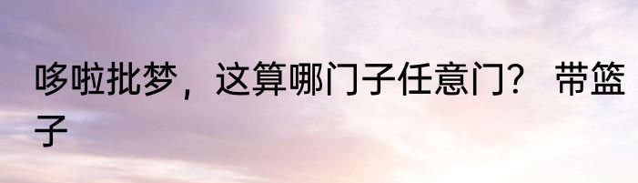 哆啦批梦，这算哪门子任意门？ 带篮子