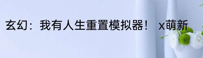 玄幻：我有人生重置模拟器！ x萌新