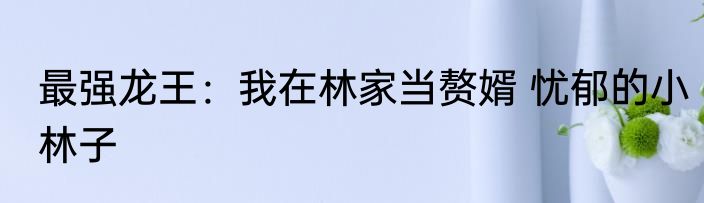 最强龙王：我在林家当赘婿 忧郁的小林子