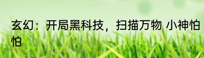玄幻：开局黑科技，扫描万物 小神怕怕
