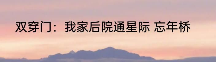 双穿门：我家后院通星际 忘年桥