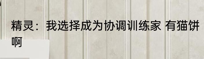 精灵：我选择成为协调训练家 有猫饼啊