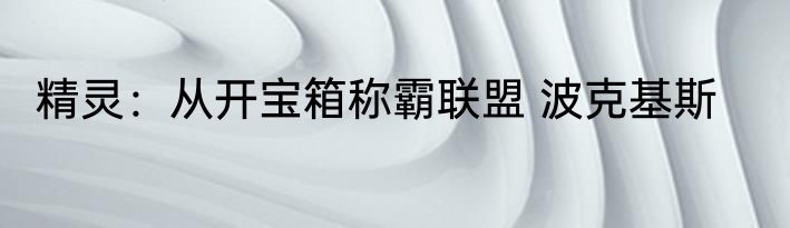 精灵：从开宝箱称霸联盟 波克基斯