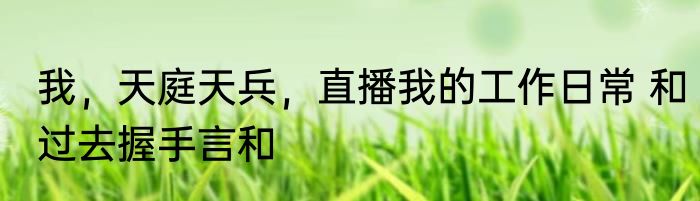 我，天庭天兵，直播我的工作日常 和过去握手言和