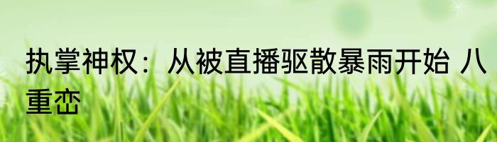 执掌神权：从被直播驱散暴雨开始 八重峦