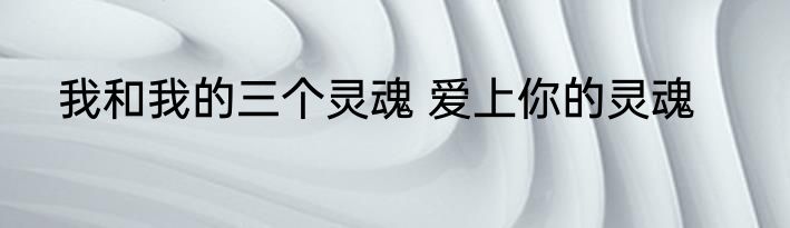 我和我的三个灵魂 爱上你的灵魂
