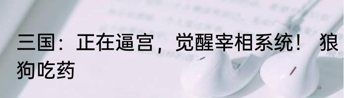 三国：正在逼宫，觉醒宰相系统！ 狼狗吃药