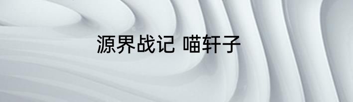 源界战记 喵轩子