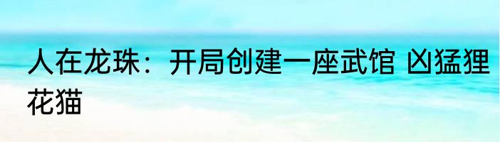 人在龙珠：开局创建一座武馆 凶猛狸花猫