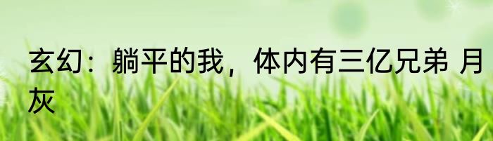 玄幻：躺平的我，体内有三亿兄弟 月灰