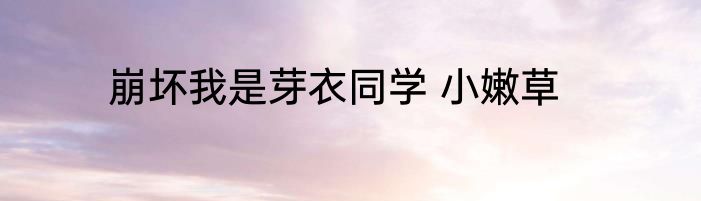 崩坏我是芽衣同学 小嫩草