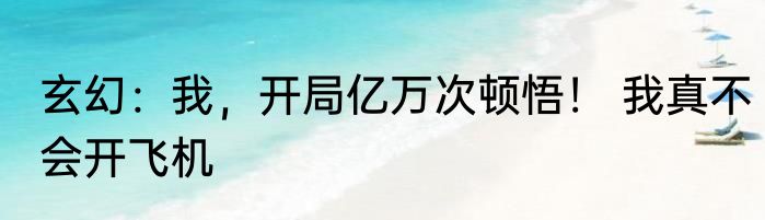 玄幻：我，开局亿万次顿悟！ 我真不会开飞机