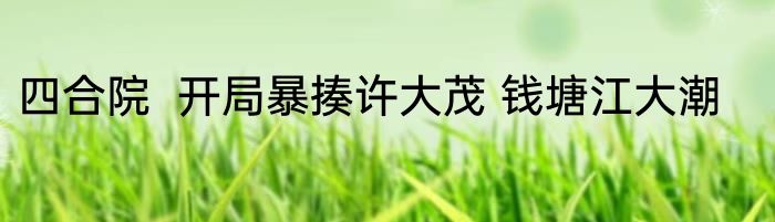 四合院  开局暴揍许大茂 钱塘江大潮