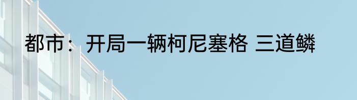 都市：开局一辆柯尼塞格 三道鳞