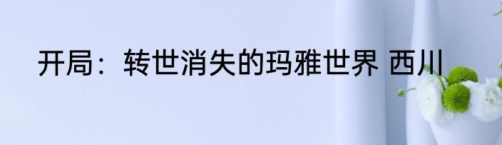 开局：转世消失的玛雅世界 西川