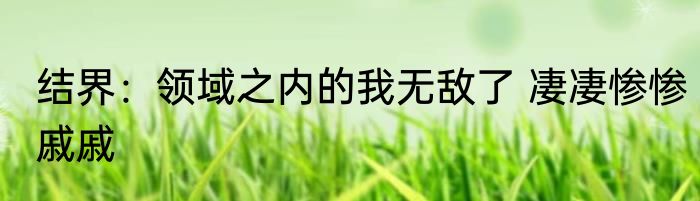 结界：领域之内的我无敌了 凄凄惨惨戚戚