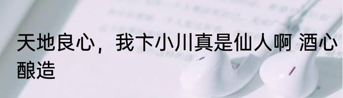 天地良心，我卞小川真是仙人啊 酒心酿造