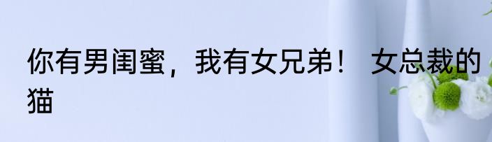你有男闺蜜，我有女兄弟！ 女总裁的猫