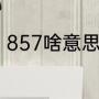 857啥意思（857代表爱情什么意思）