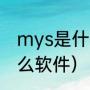 mys是什么意思网络用语（mys是什么软件）