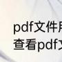 pdf文件用什么软件打开（word如何查看pdf文档）