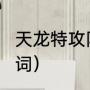 天龙特攻队2女主（以w开头的物品单词）