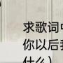 求歌词中带笑字的歌曲说歌名（离开你以后我才发现自己这个歌的歌名是什么）