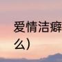 爱情洁癖什么意思（爱情洁癖症是什么）