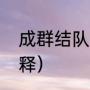 成群结队的意思（成群结队的意思解释）