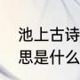 池上古诗意思及解释（古诗池上的意思是什么）