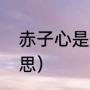赤子心是什么意思呀（赤子心什么意思）