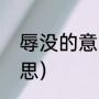 辱没的意思怎么解释（羞耻是什么意思）