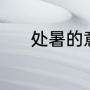 处暑的意思有哪些（何为处暑）