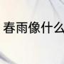 春雨像什么一样比喻句（春雨像什么）