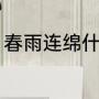 春雨连绵什么意思（春雨连绵的意思）