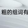粗的组词有哪些词语（粗组词有哪些）