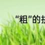 “粗”的拼音是什么（粗的意思）