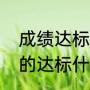 成绩达标是什么意思（小学成绩单上的达标什么意思）
