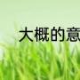 大概的意思是什么（大概的意思）