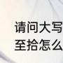 请问大写壹到拾怎样写（数字大写壹至拾怎么转换）