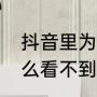 抖音里为什么看不了评论（抖音为什么看不到评论了）