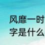 风靡一时的时的意思（风靡一时的时字是什么意思）