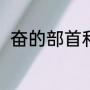 奋的部首和结构（奋结构部首组词）