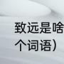 致远是啥意思啊（在致远的前面用一个词语）