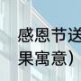 感恩节送苹果什么意思（感恩节吃糖果寓意）