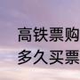高铁票购票时间规定（高铁可以提前多久买票）
